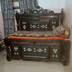 KING SIZE BED (SHESHAM WOOD)