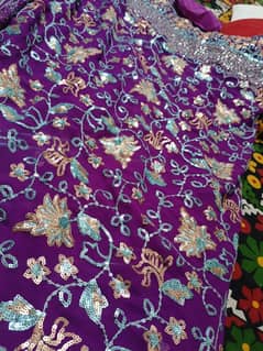 Purple new stitched saree size S M & L