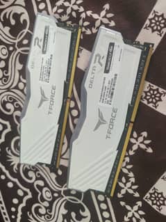 Tforce Delta 16GB White RGB DDR4 Ram 3200MTs