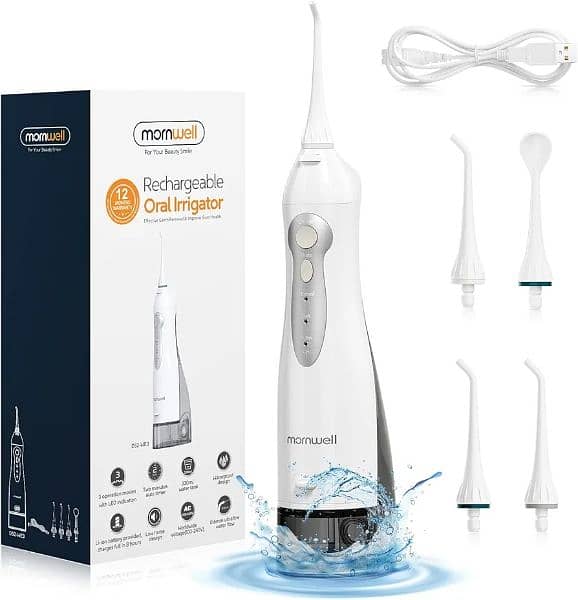 water dental flosser for teeth cordless oral irrigator braces cleaner 2