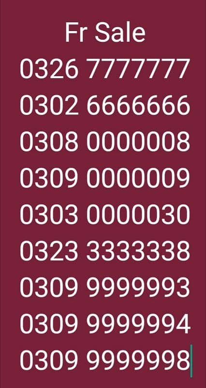 Golden Numbers fr 9