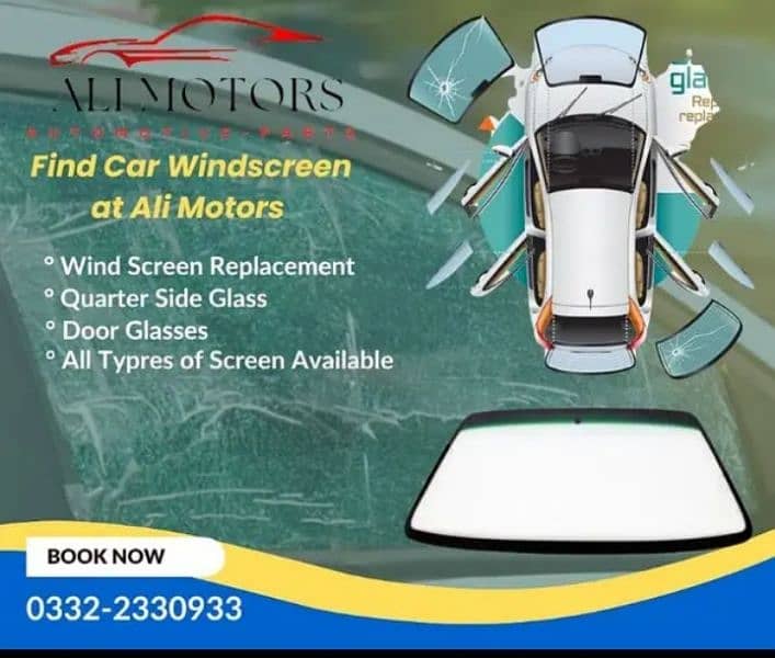 Wind Screen Quarter Window Glass - Bolan Alto Cultus Picanto Civic 1