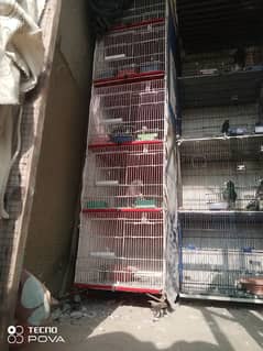 5 portion cage in heavy Guage with pots and trays