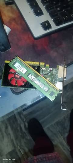 2gb gddr3 uesd low profile gpu 64bit +4gb ram new pc ram