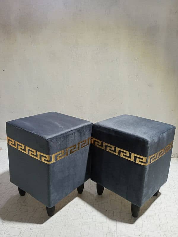 Luxury Wooden Square Stools 1