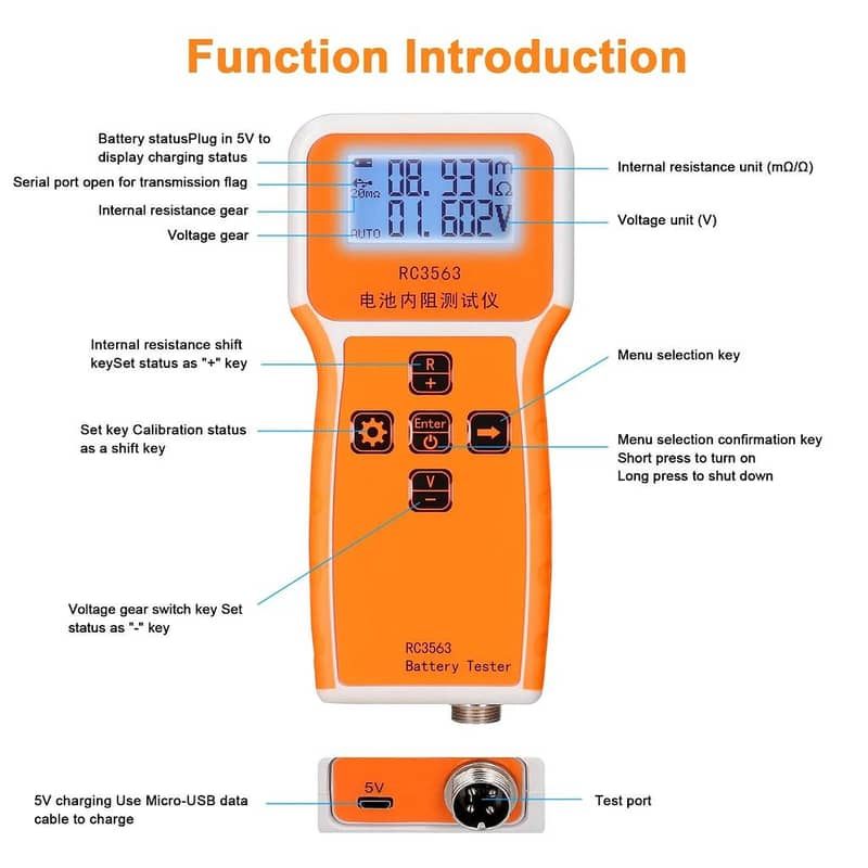 RC3563 IR Battery Tester Internal Resistance Tester RC 3563 IR Meter 2