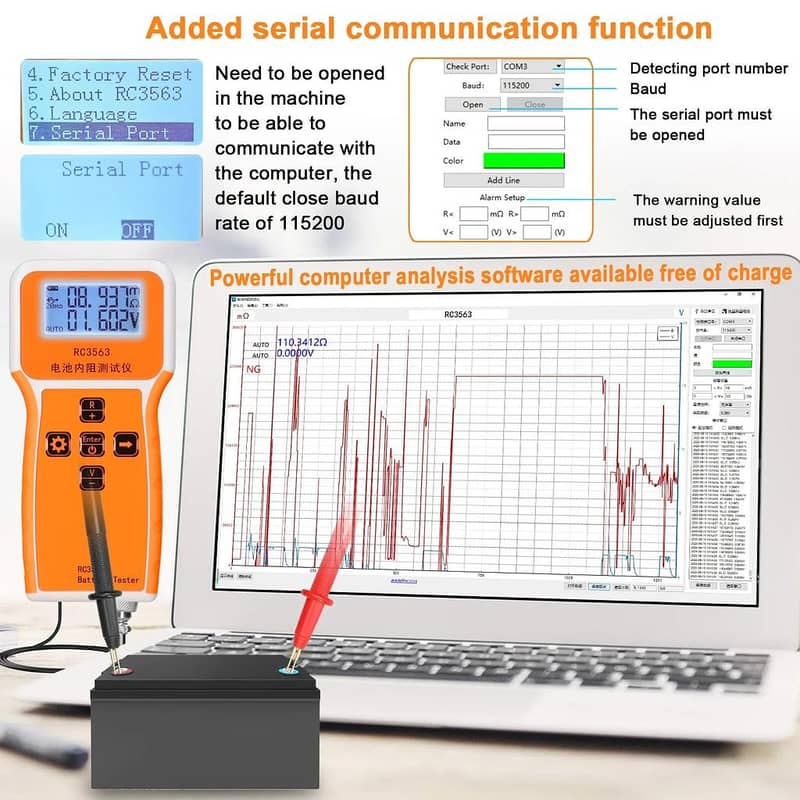 RC3563 IR Battery Tester Internal Resistance Tester RC 3563 IR Meter 3