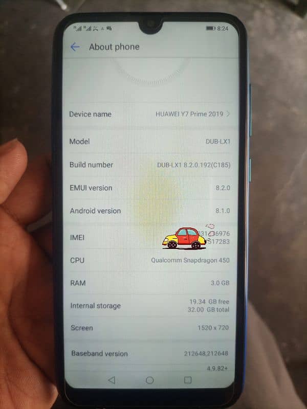 Huawei Y7 prime 2019.100% ok 8