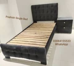 single bed poshish/full Poshish Single Bed/Wooden Single Bed