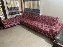 7 seater + seati (relaxing sofa) With glass table (8 mm glass)