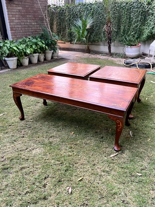 bedroom tables set | Center table | 2 side table | Chinioti Wood 1