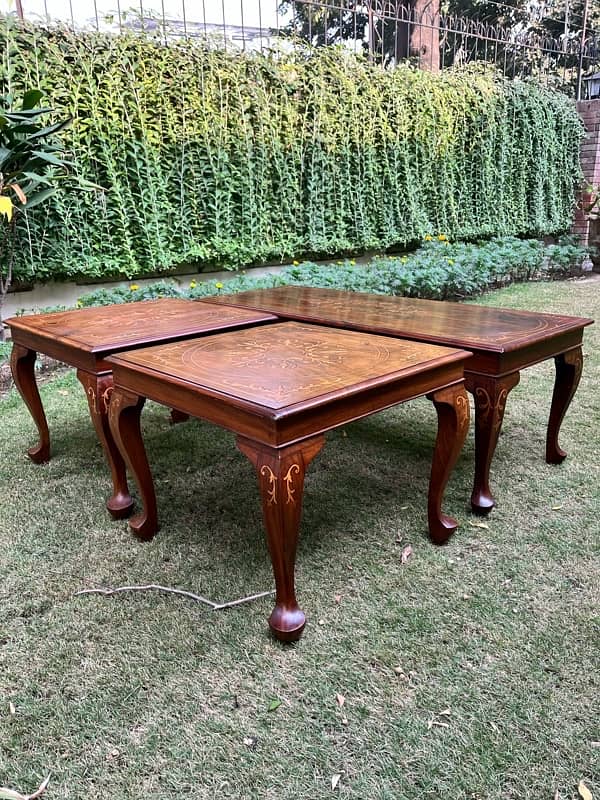 bedroom tables set | Center table | 2 side table | Chinioti Wood 2