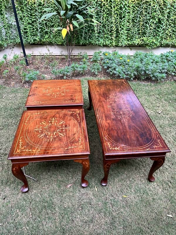 bedroom tables set | Center table | 2 side table | Chinioti Wood 3