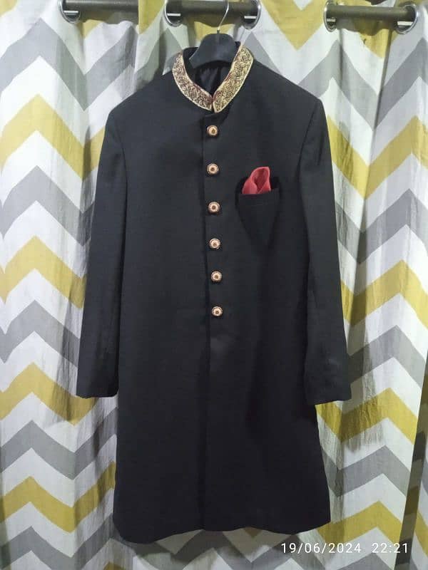 Dulha Sherwani black 1