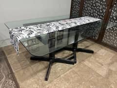 Glass Table for 6 Seater