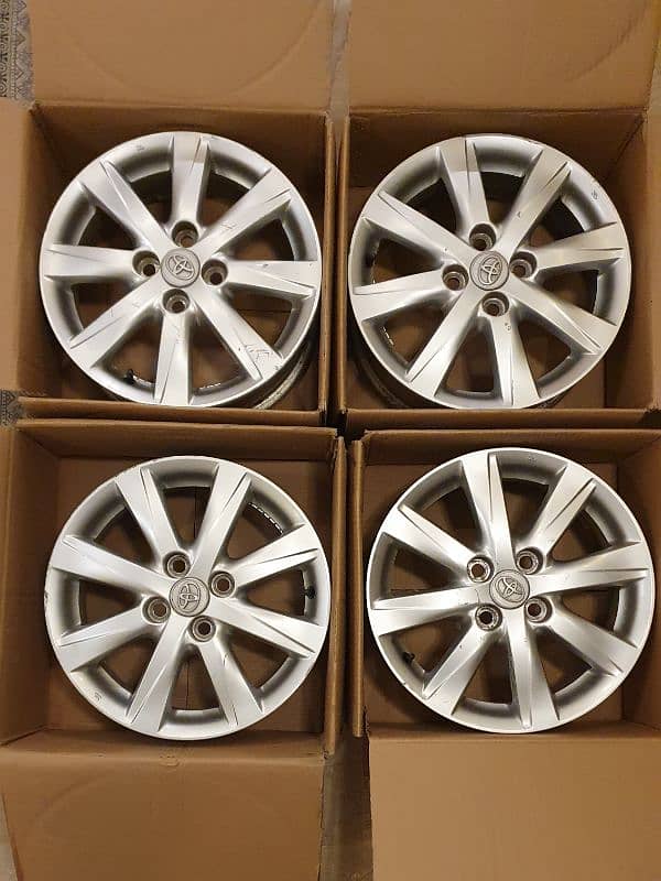 Original Toyota Rim 15 inch 5J PCD-100 ORIGINAL GENIUNE JAPAN LIKE NEW 4