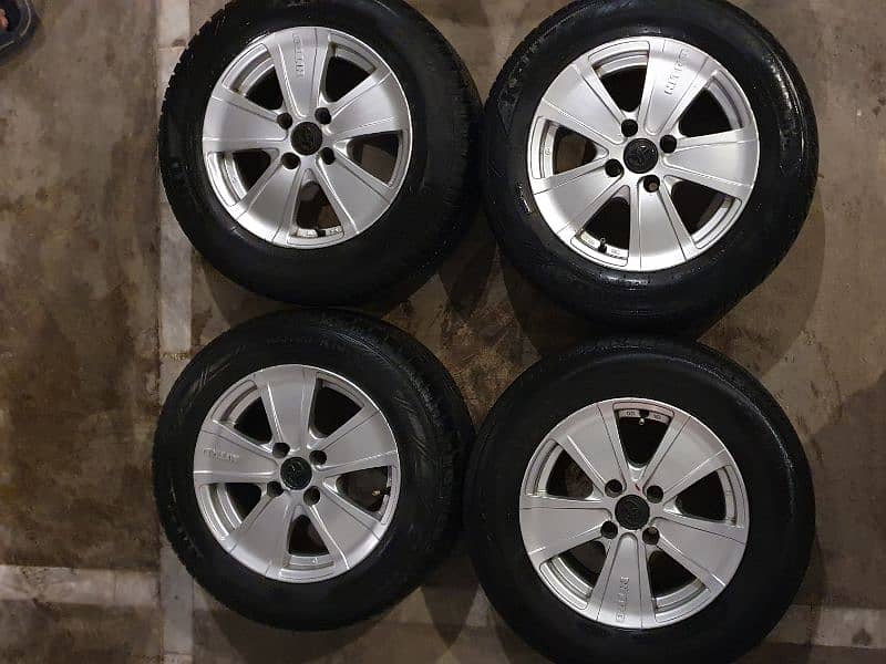 rim 14inch 6j, tyre 185.65. 14 ,brand new condition rim and 75%+ tyres 3