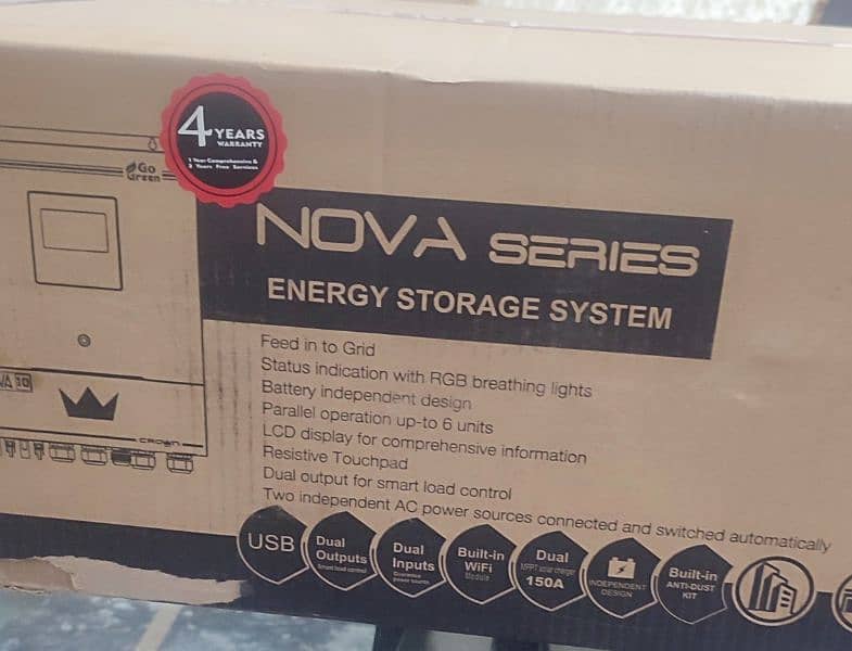 Crown NOVA 9.8KW Solar Hybrid Inverter Powerful &  Efficient 7