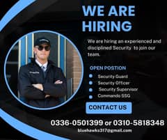 Security Guard/ Security Officer / Security Supervisor/ Commando SSG