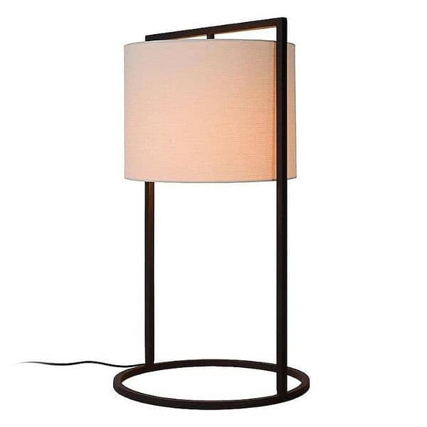 Table Lamp Pair Metal Frame with fabric shade 3