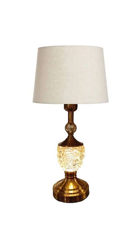 Table Lamp Pair Metal Frame with fabric shade 2