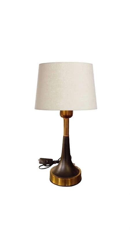 Table Lamp Pair Metal Frame with fabric shade 8