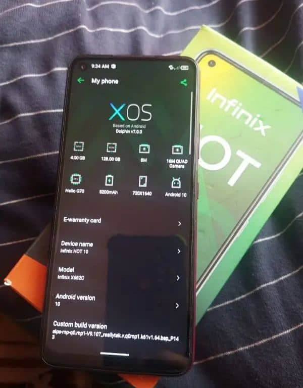 Infinix Hot 10 for sale all ok with only box 3