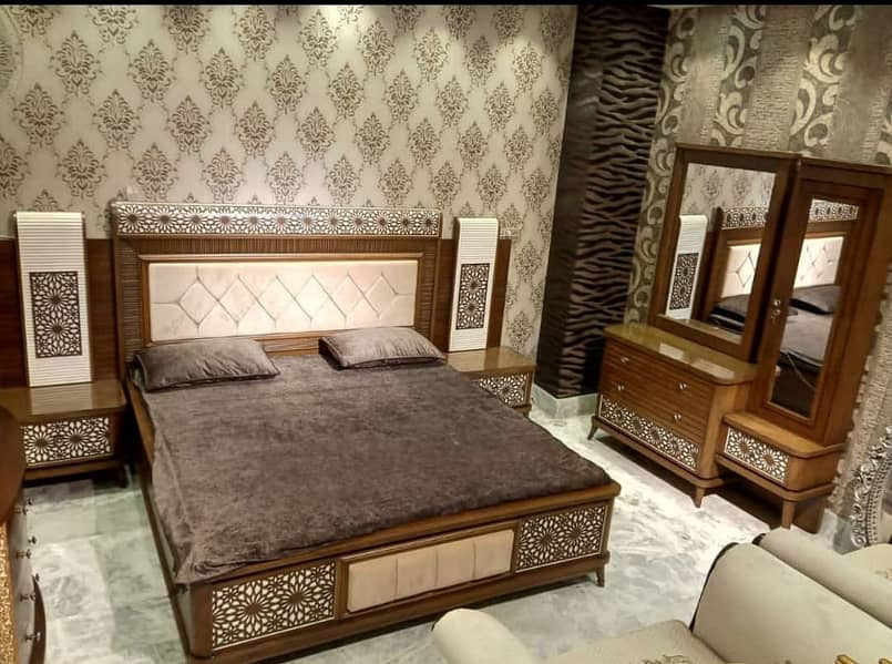 Bed Set / Double Bed Set/ Wooden Bed/ Poshish Bed/Complete Bed Set 0