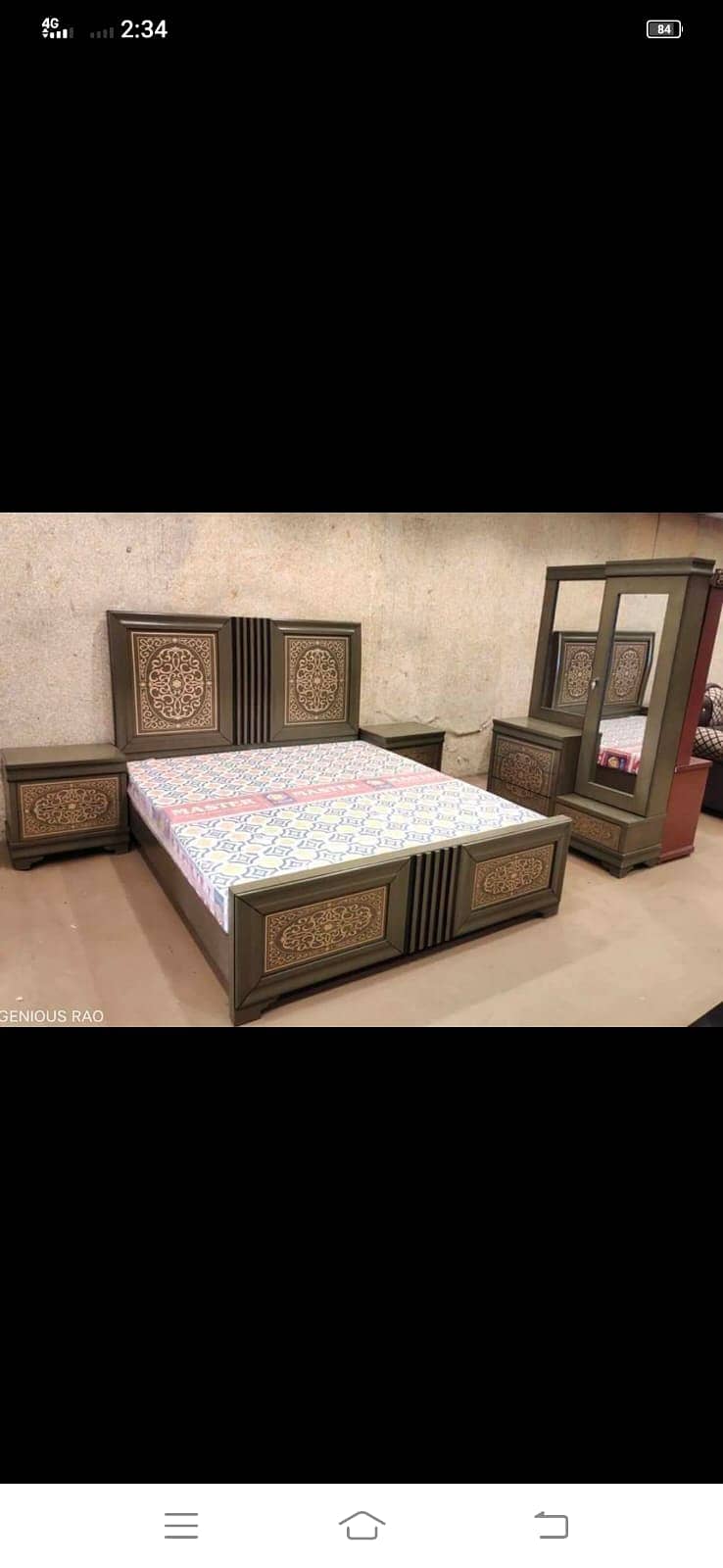 Bed Set / Double Bed Set/ Wooden Bed/ Poshish Bed/Complete Bed Set 1