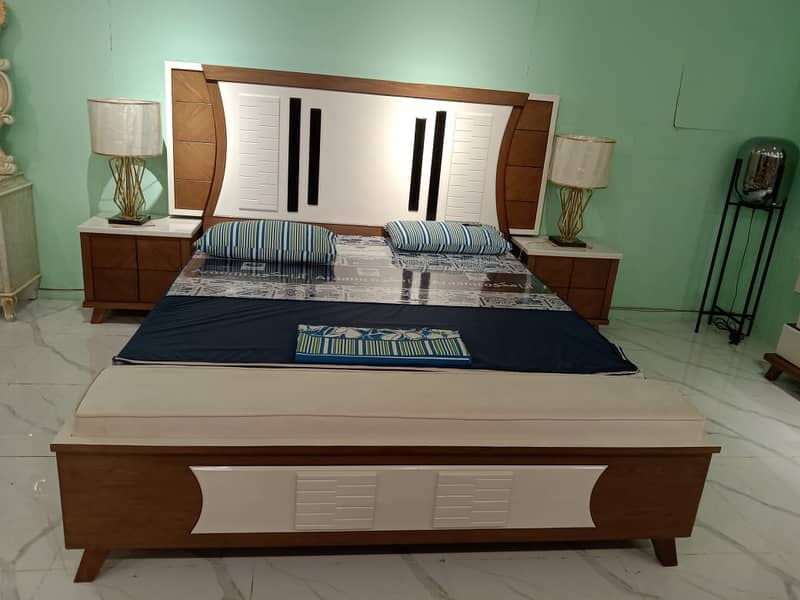 Bed Set / Double Bed Set/ Wooden Bed/ Poshish Bed/Complete Bed Set 10