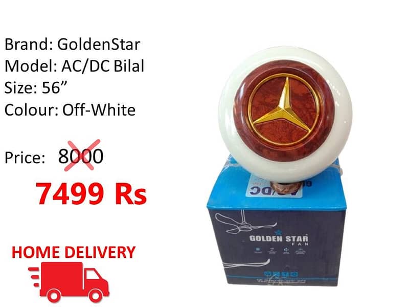 WHOLESALE RATE AC/DC FANS SOLAR FAN ROYAL , TAMOOR , GFC 2