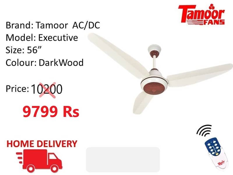 WHOLESALE RATE AC/DC FANS SOLAR FAN ROYAL , TAMOOR , GFC 15