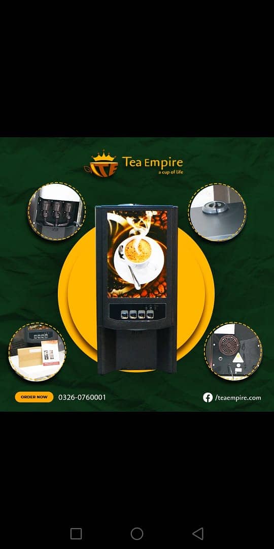 we have All kind of Tea And coffee machines. 2