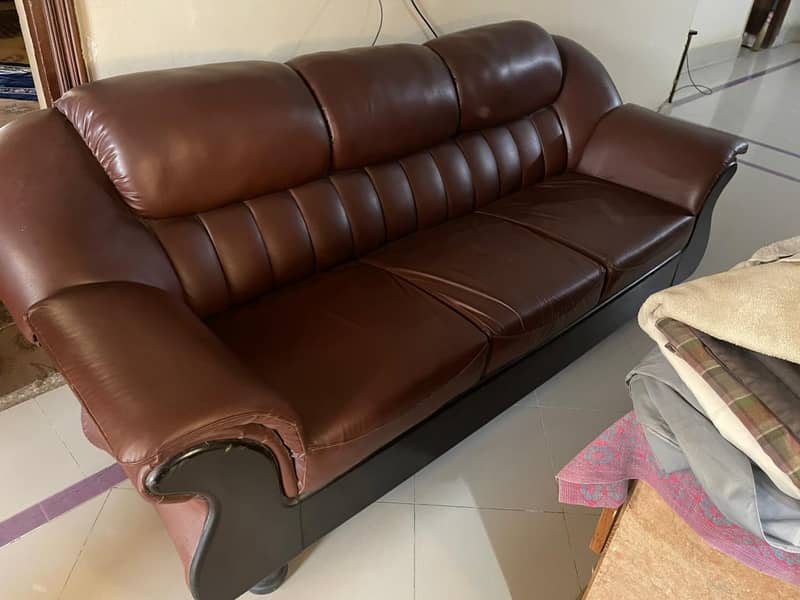 3 seater Rexine Sofa 1