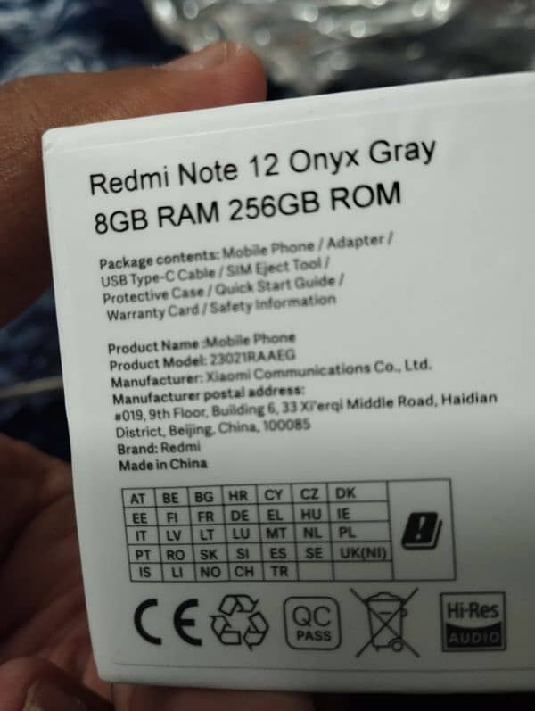 Redmi Note 12,Onyx Gray,8GB+4GB RAM,256GB ROM just like un touch, new 13