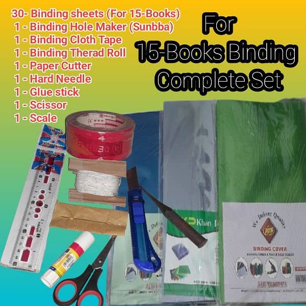 Book Binding Sheets and Accessories Complete Set Free home delivery 0