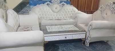 new 3 seater sofa set and table