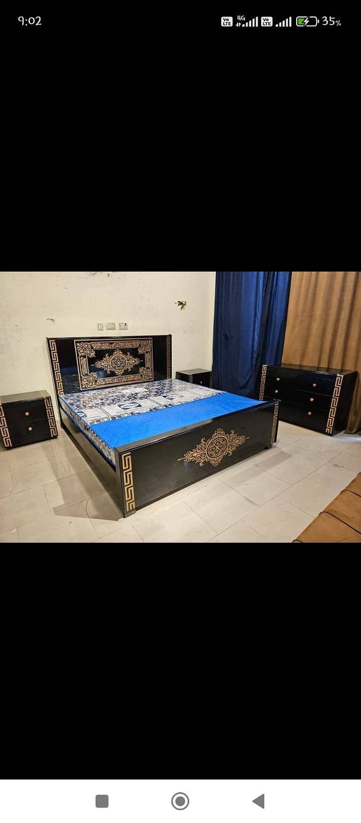 Bed |Double bed/ Poshish bed/King bed| Bed Set 13