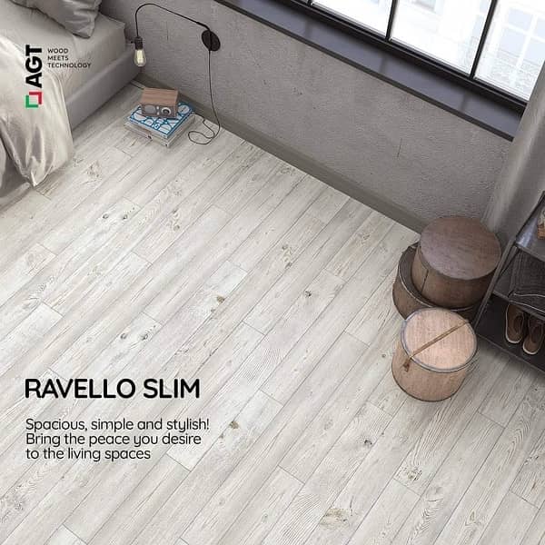 AGT Effect Laminated Wooden Floor, pvc Skirting Wholesale price av. 2