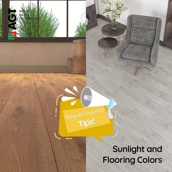 AGT Effect Laminated Wooden Floor, pvc Skirting Wholesale price av. 3