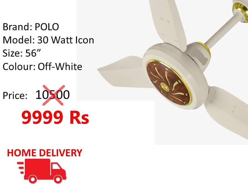 WHOLESALE RATE 30 WATT INVERTER FANS ROYAL /  TAMOOR / GFC CEILING FAN 1