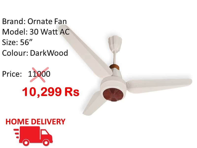 WHOLESALE RATE 30 WATT INVERTER FANS ROYAL /  TAMOOR / GFC CEILING FAN 2