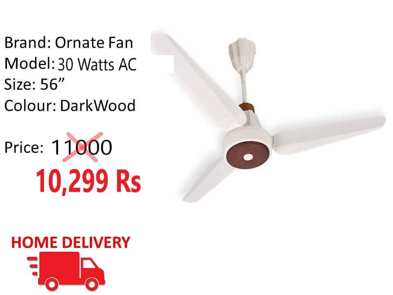 WHOLESALE RATE 30 WATT INVERTER FANS ROYAL /  TAMOOR / GFC CEILING FAN 3