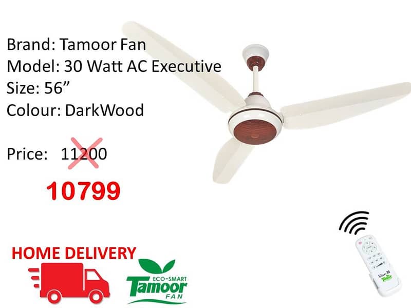 WHOLESALE RATE 30 WATT INVERTER FANS ROYAL /  TAMOOR / GFC CEILING FAN 9