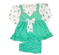 Baby Girl Jersey Frock with Trouser (Home Delivery Free)