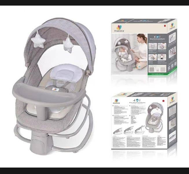 Mastela Baby Swing  0337 0337 555 ,4 in 1 Leaf Deluxe Bassinet 1