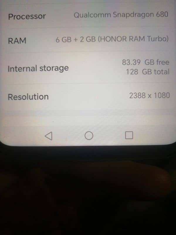 honor 8 8GB ram or 128 gb rom 8