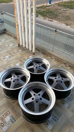 ESR Deep Dish Staggered 18 inch Alloy Rims 114 PCD For Honda