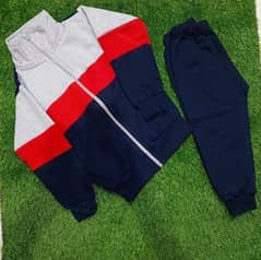 Plain Zipper Tracksuit Boy,s 2 Pcs