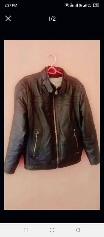 peur leather jecot for sale. Size 48 Large size 1